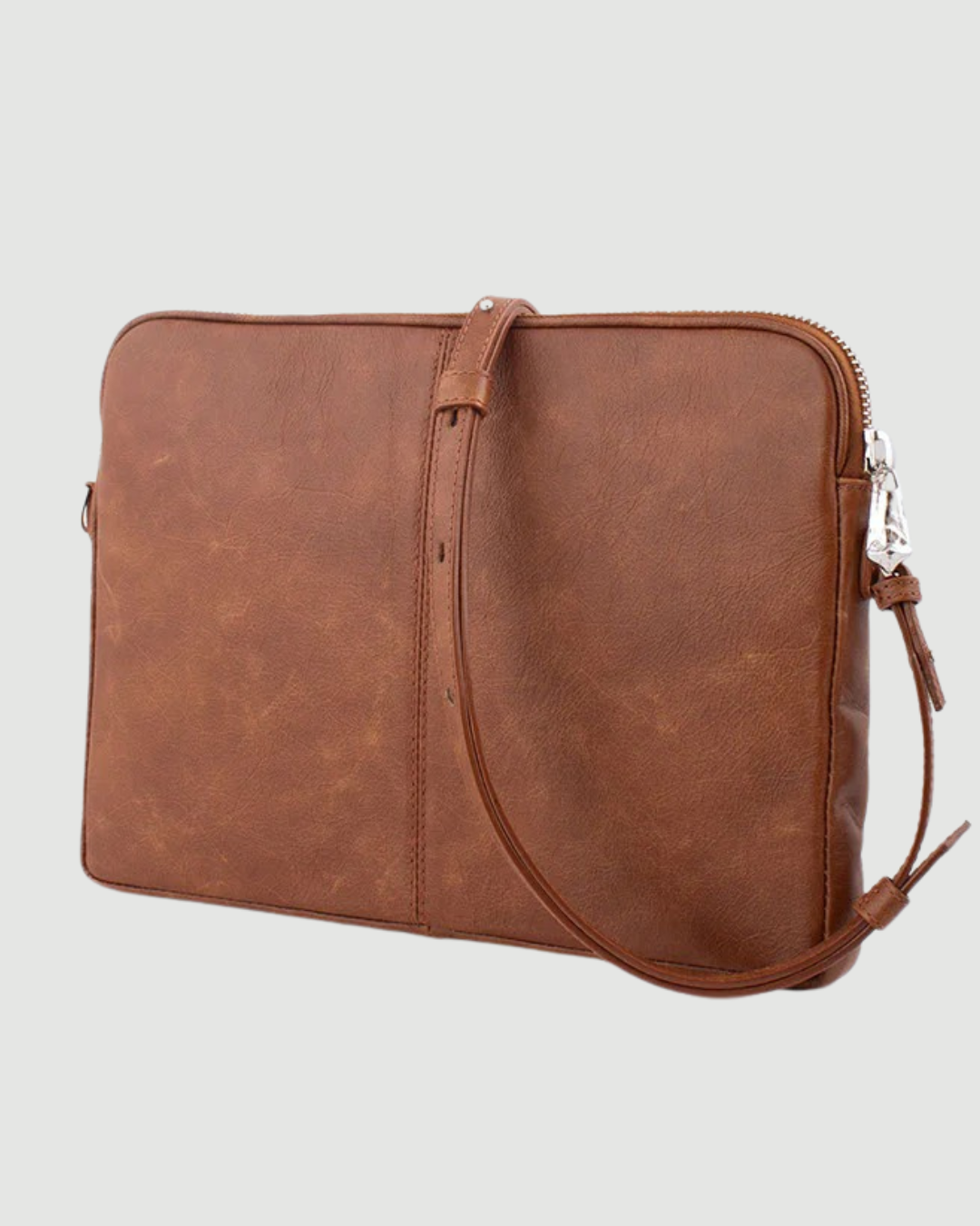 Rove leather laptop case antique brown