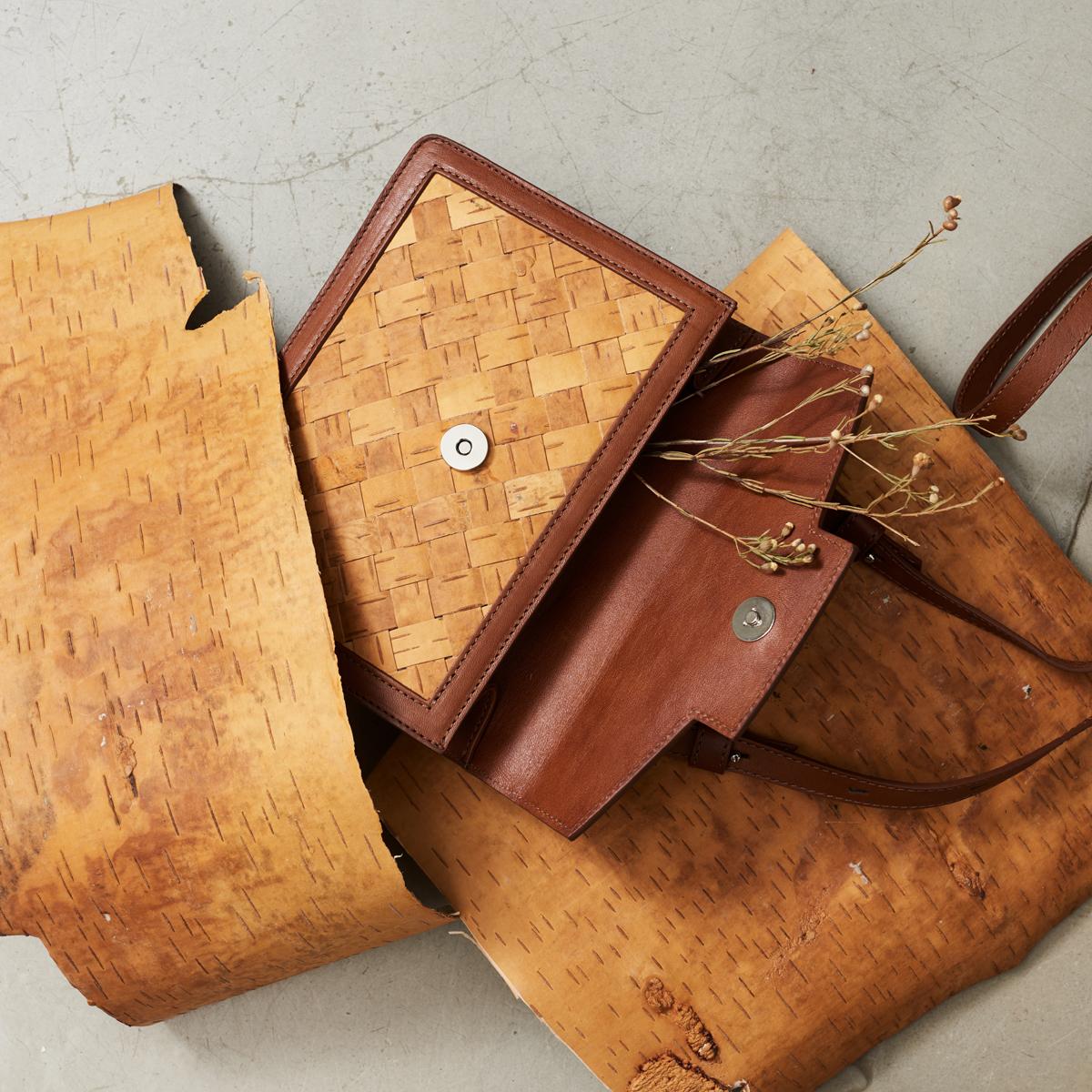 Kaiho crossbody-laukku ruskea tuohi