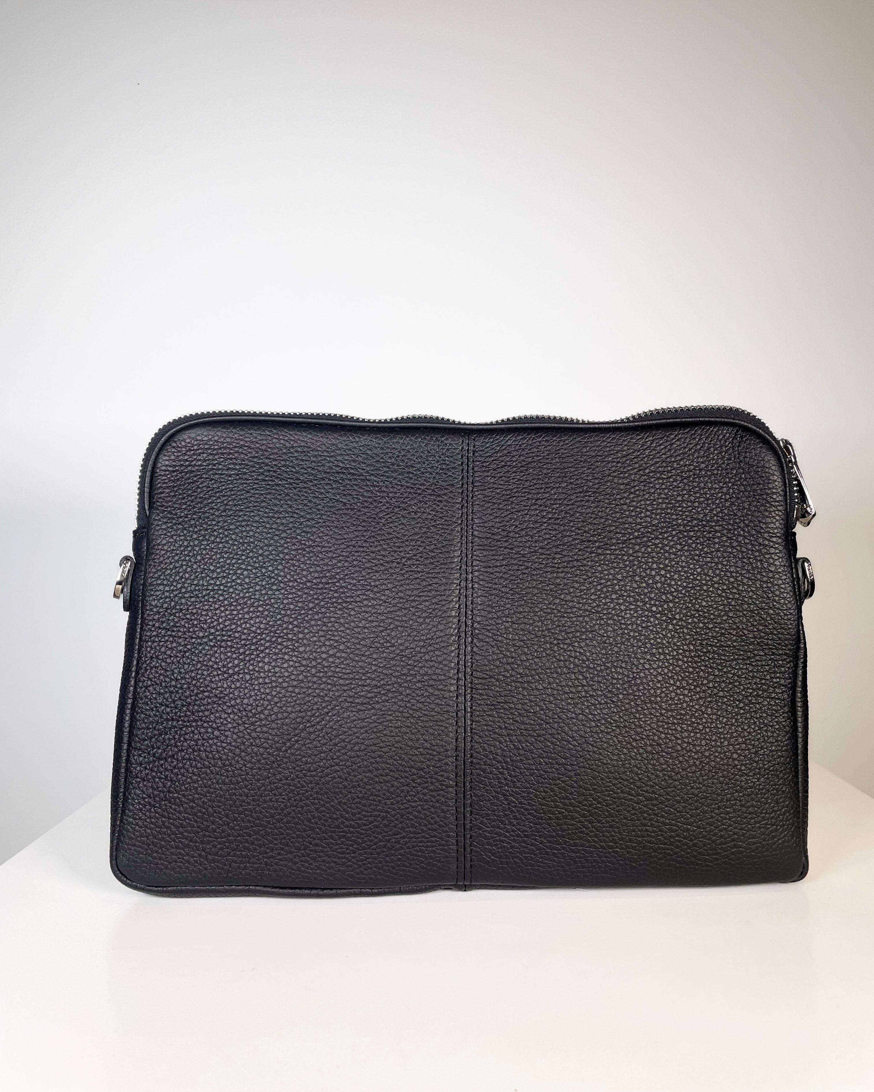 Rove leather laptop case black (sample)