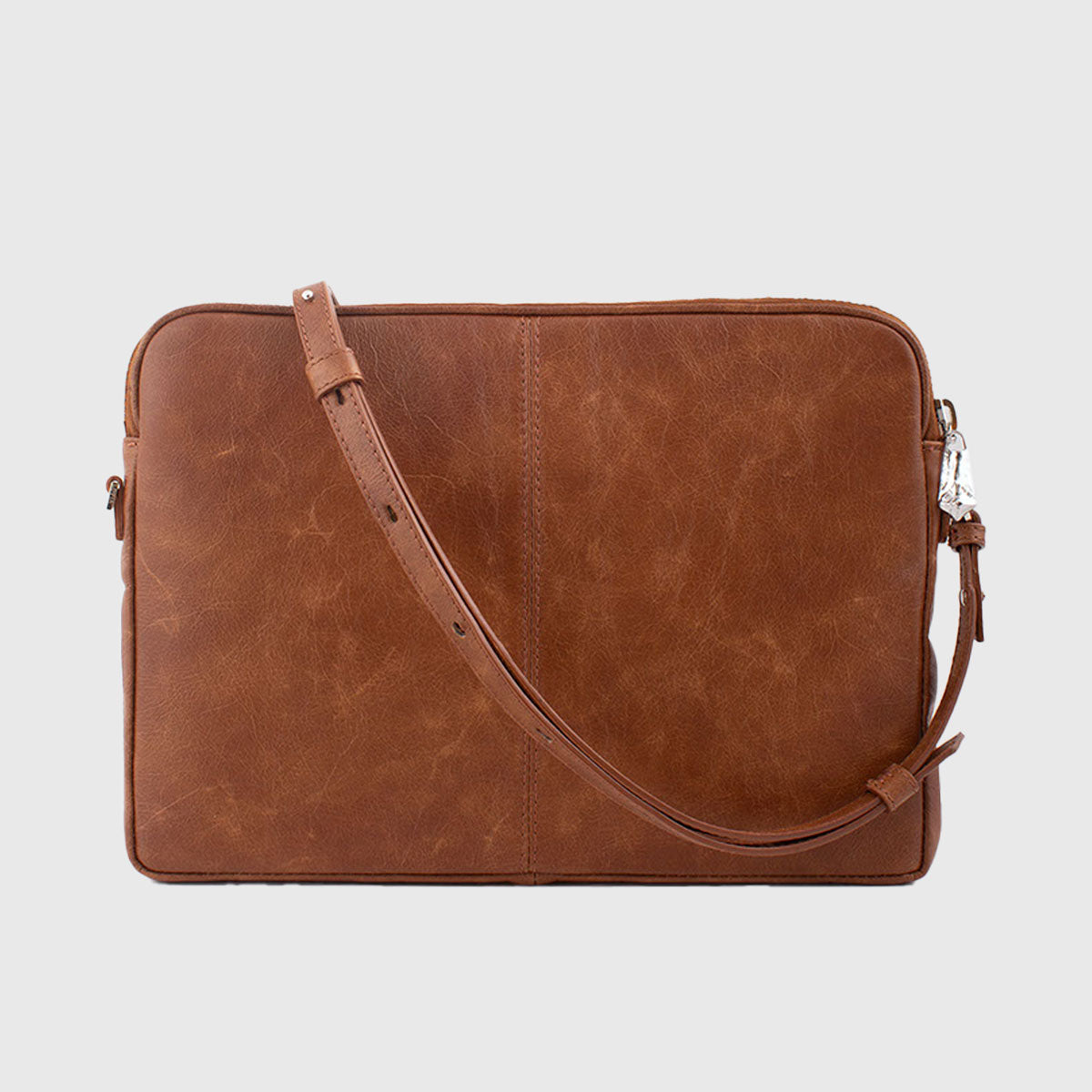 Rove leather laptop case antique brown