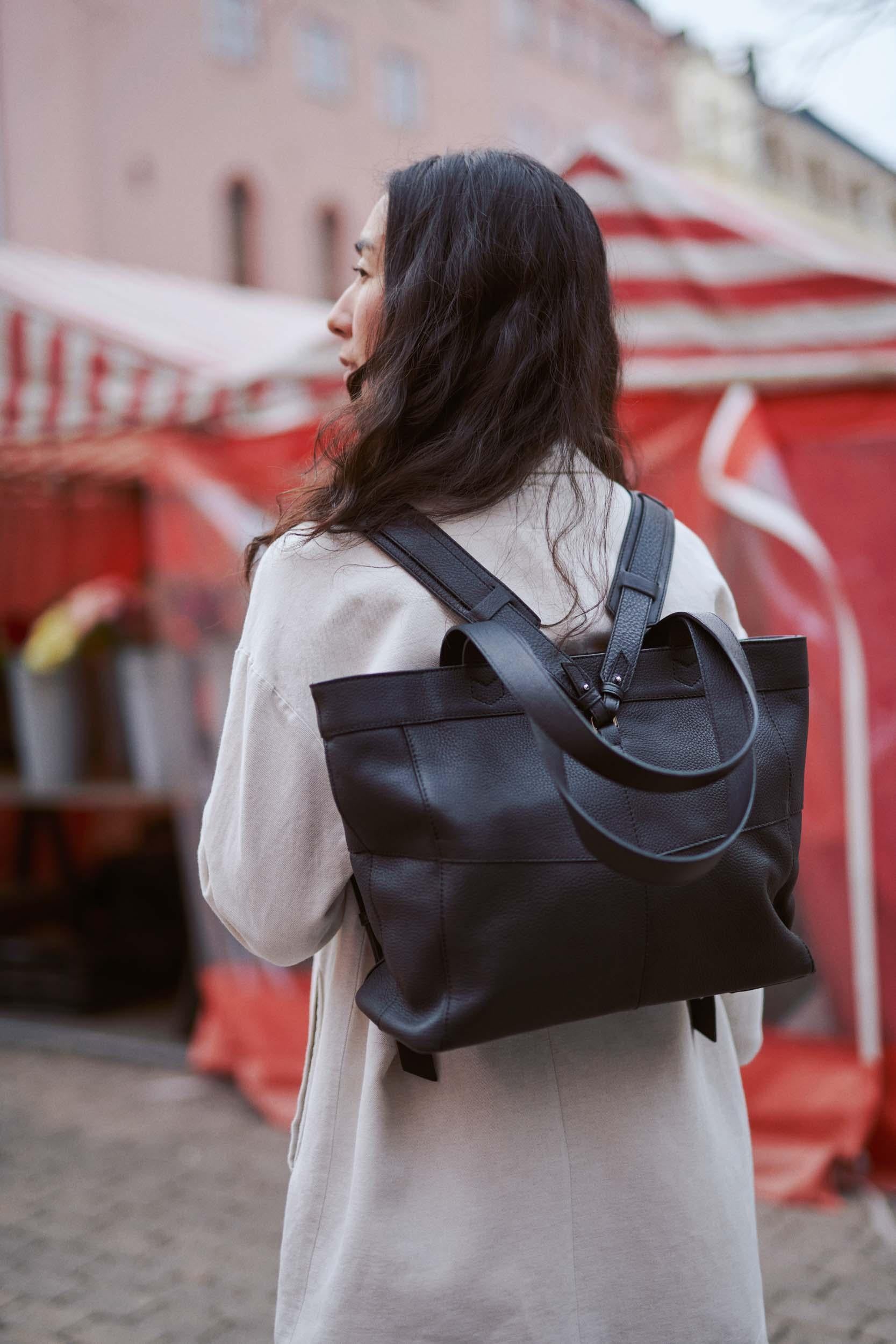 Riihi-olkalaukku musta