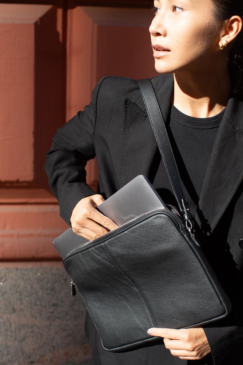 Rove computer bag dark brown