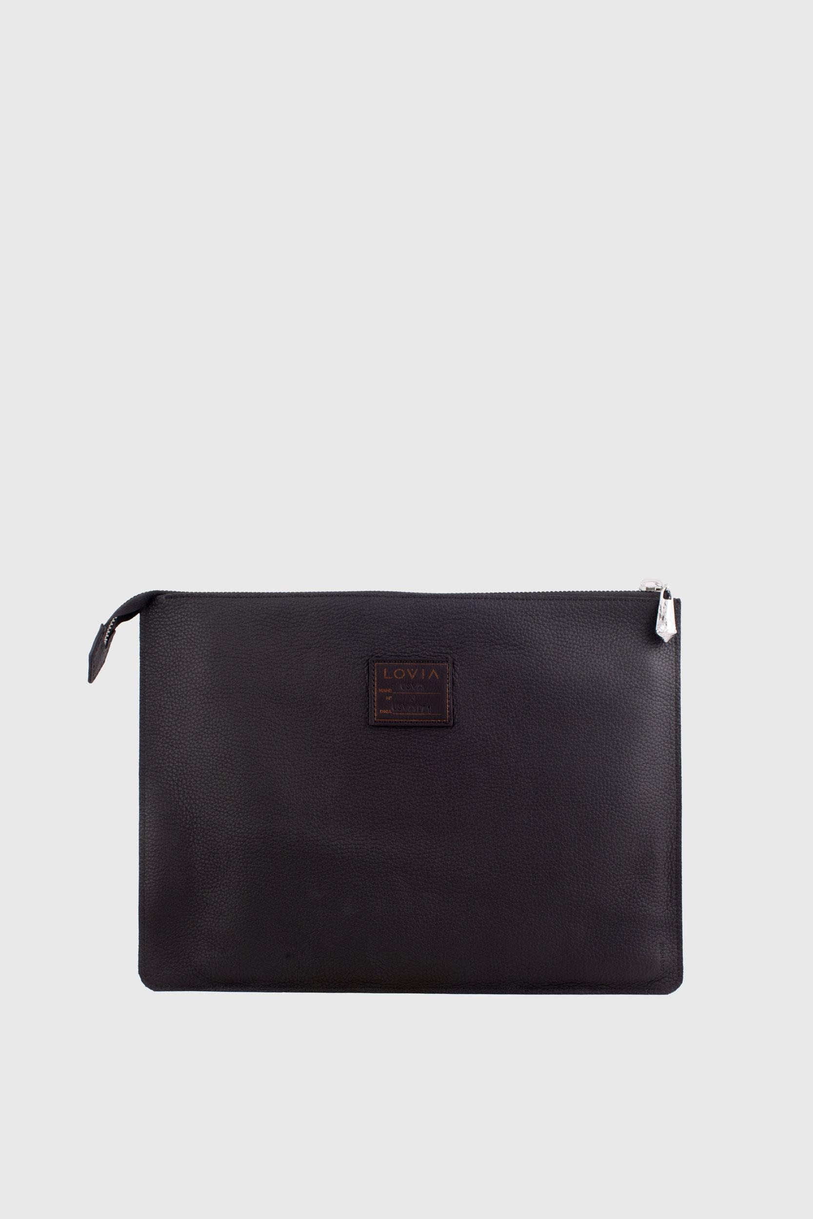 Usva Leather Laptop Sleeve Black Sample