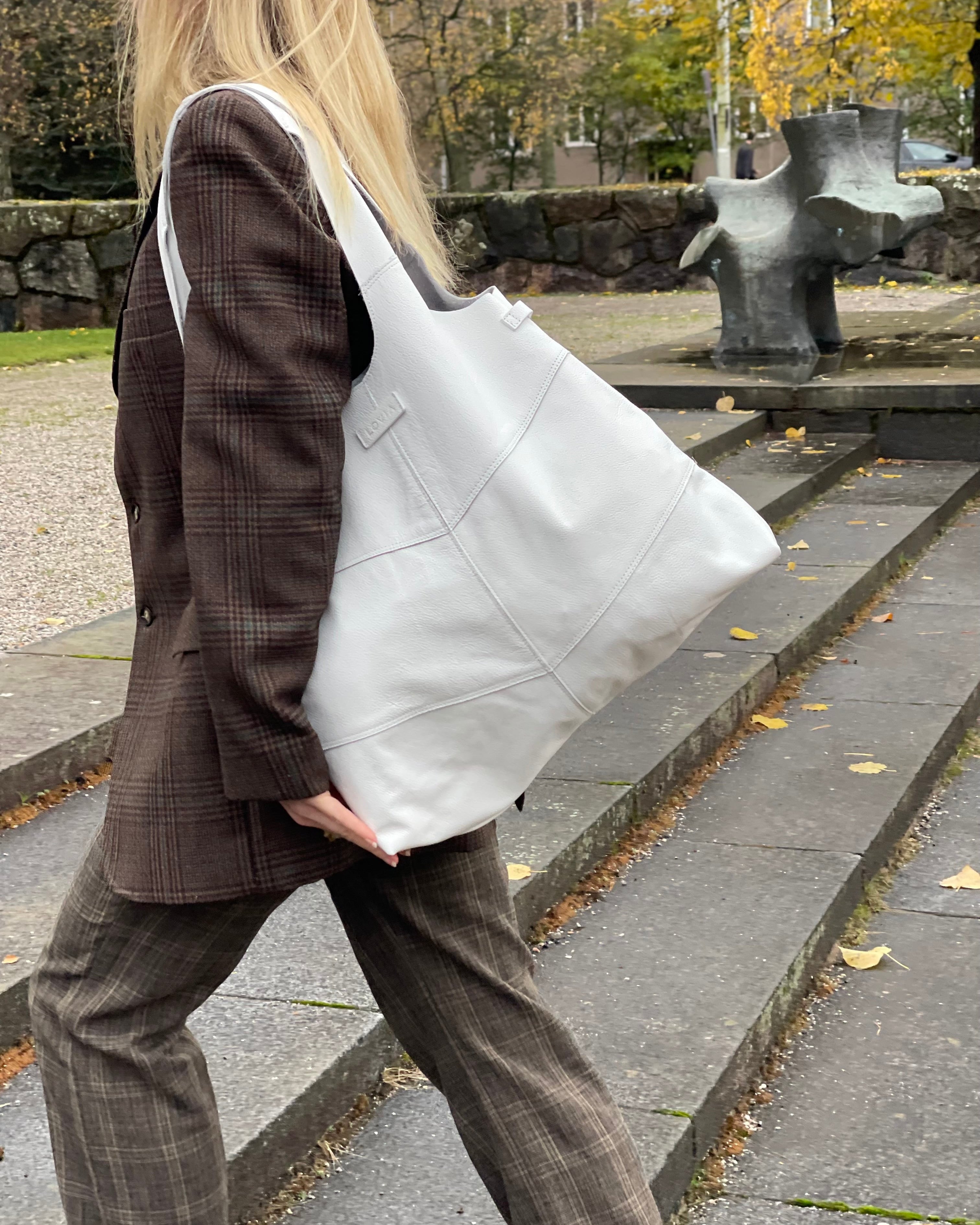 Rihma olkalaukku valkoinen