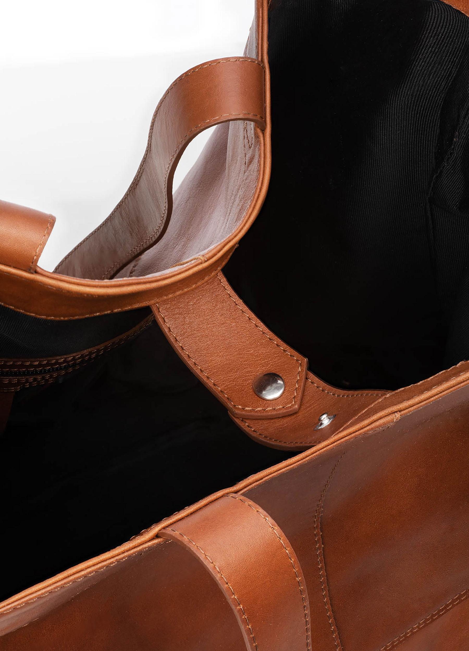 Aitta tote bag nordic brown elk leather