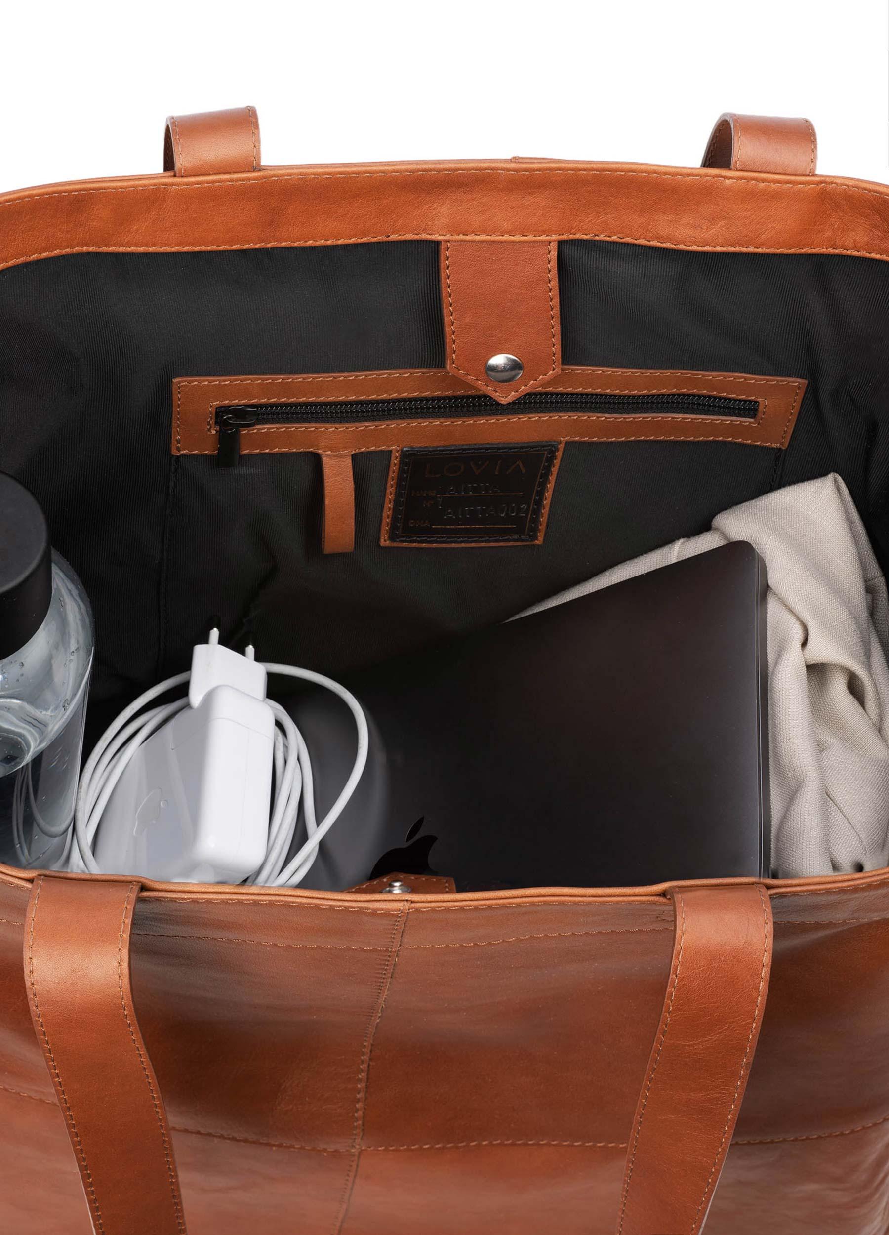 Aitta tote bag nordic brown elk leather