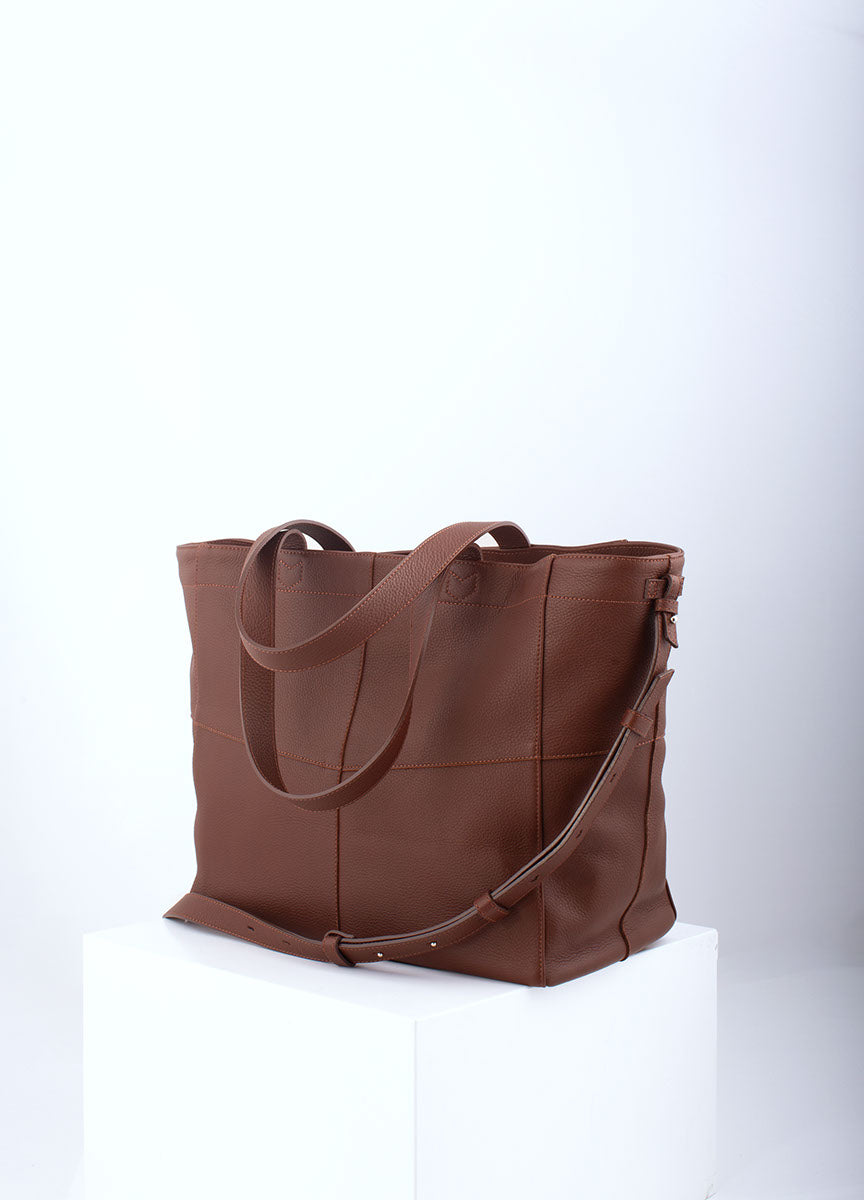 Aitta tote bag nordic brown elk leather