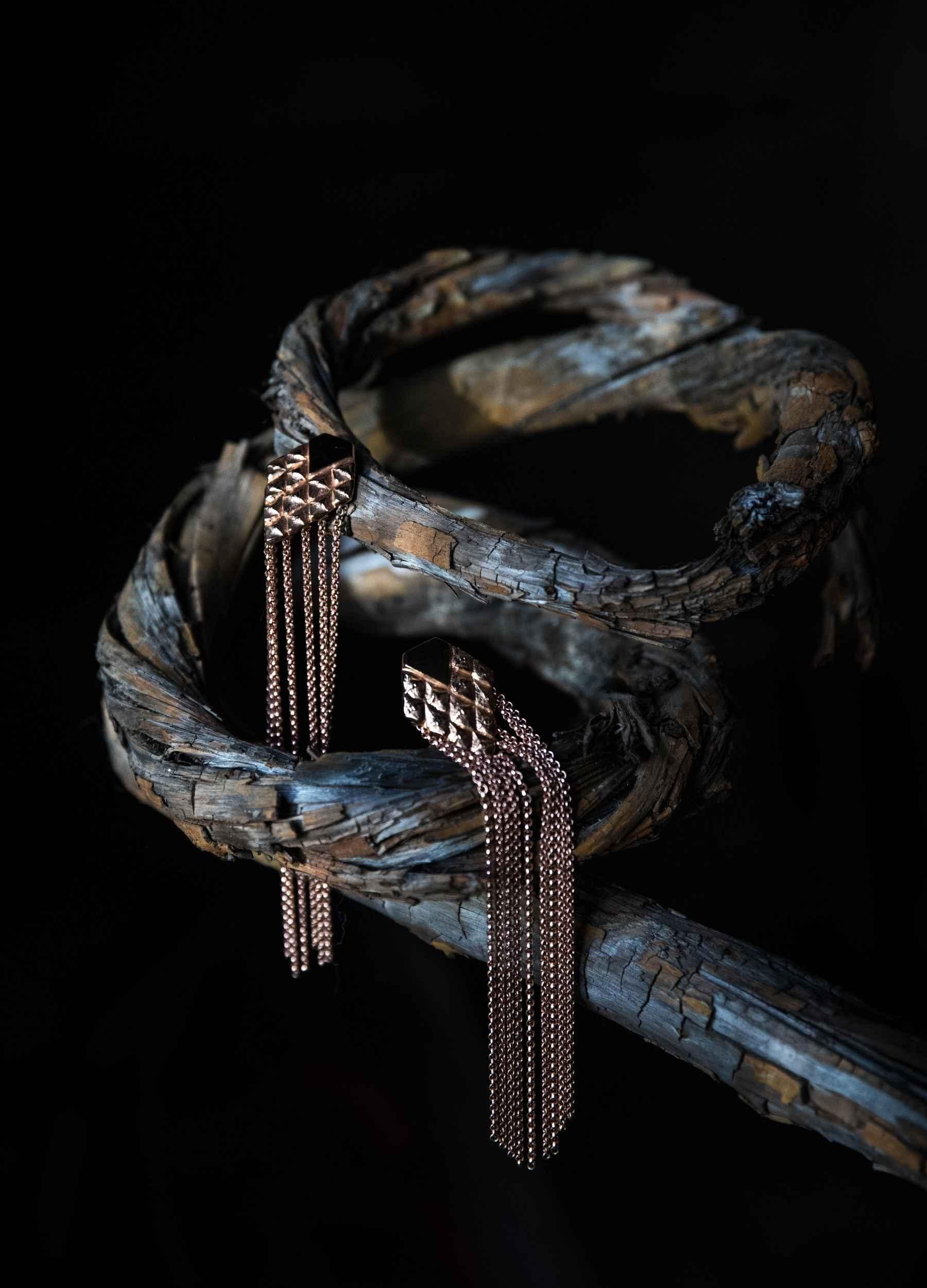 Havu earrings rosegold Sample