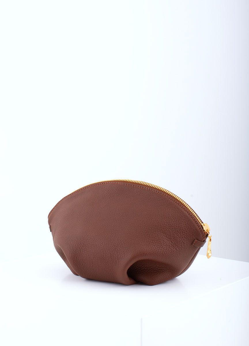 NUPPU big toiletry bag brown elk leather