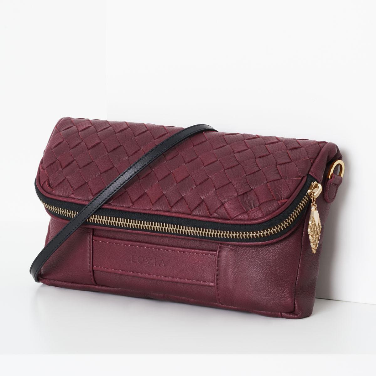 Aira Crossbody Burgundy Rose Gold