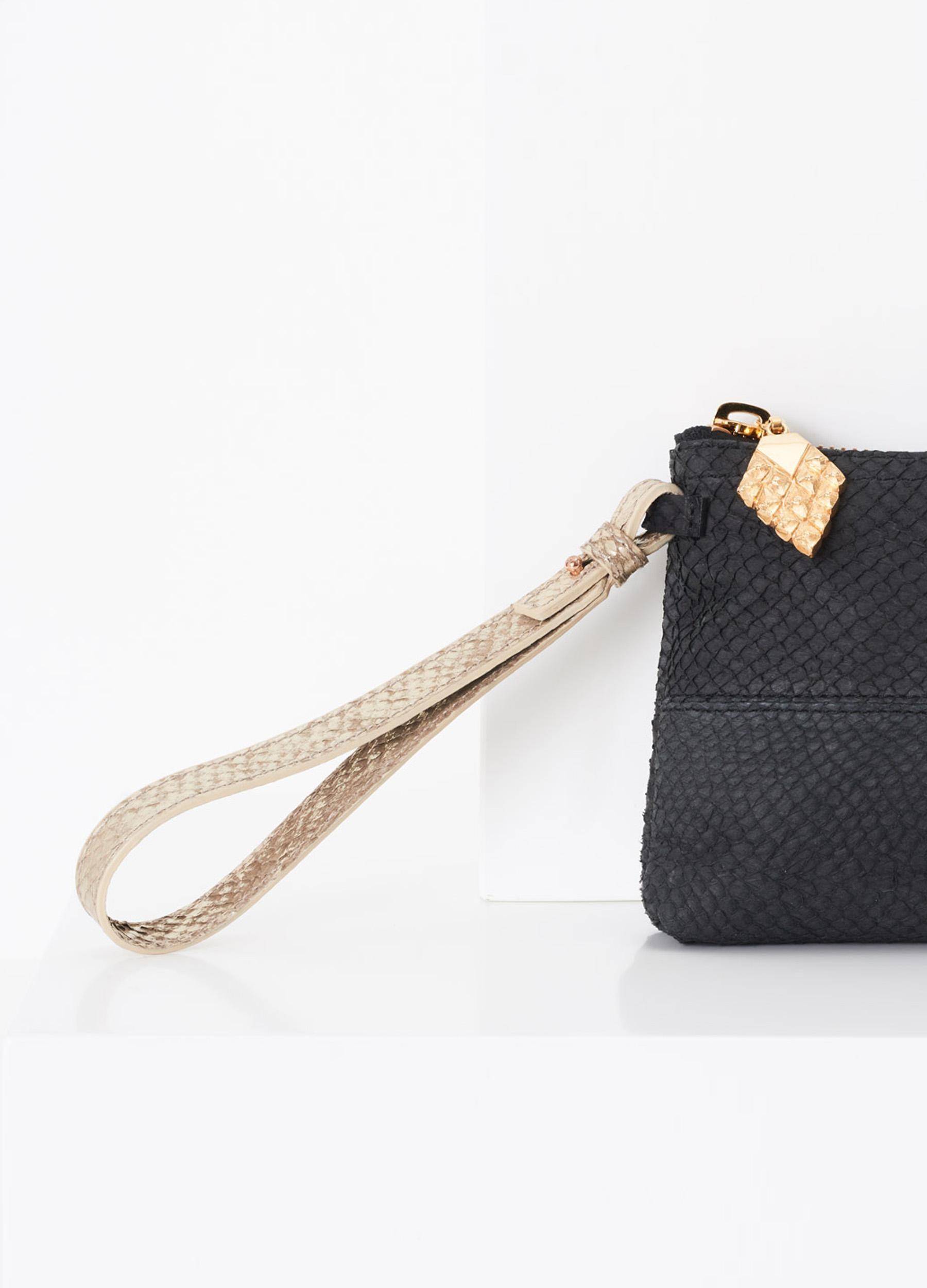 Rannelenkki/ avaimenperä - kulta lohennahka