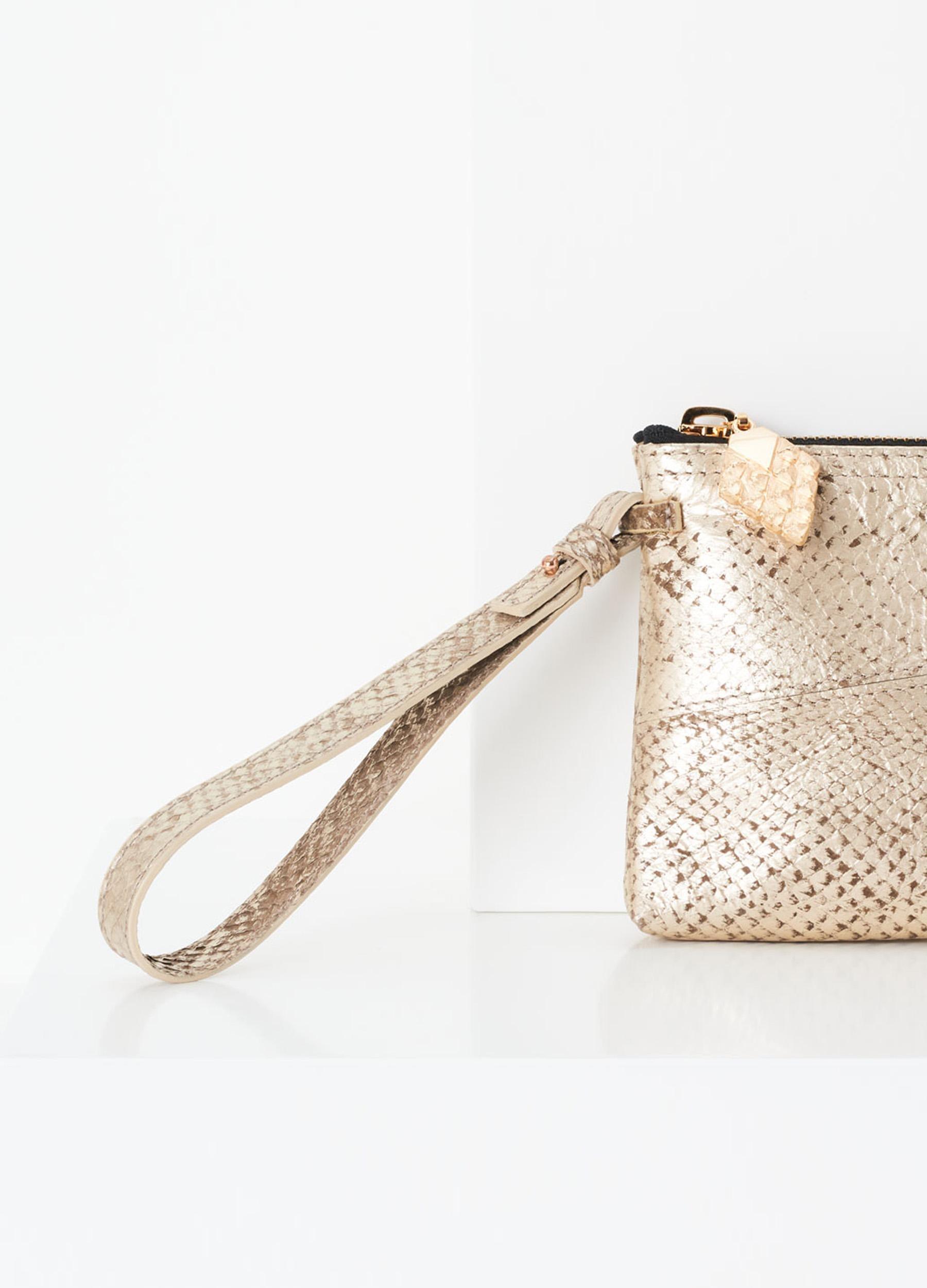 Rannelenkki/ avaimenperä - kulta lohennahka