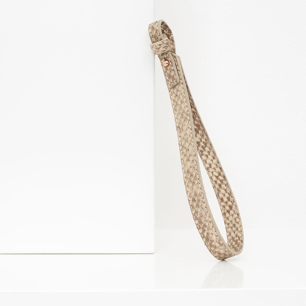 Rannelenkki/ avaimenperä - kulta lohennahka