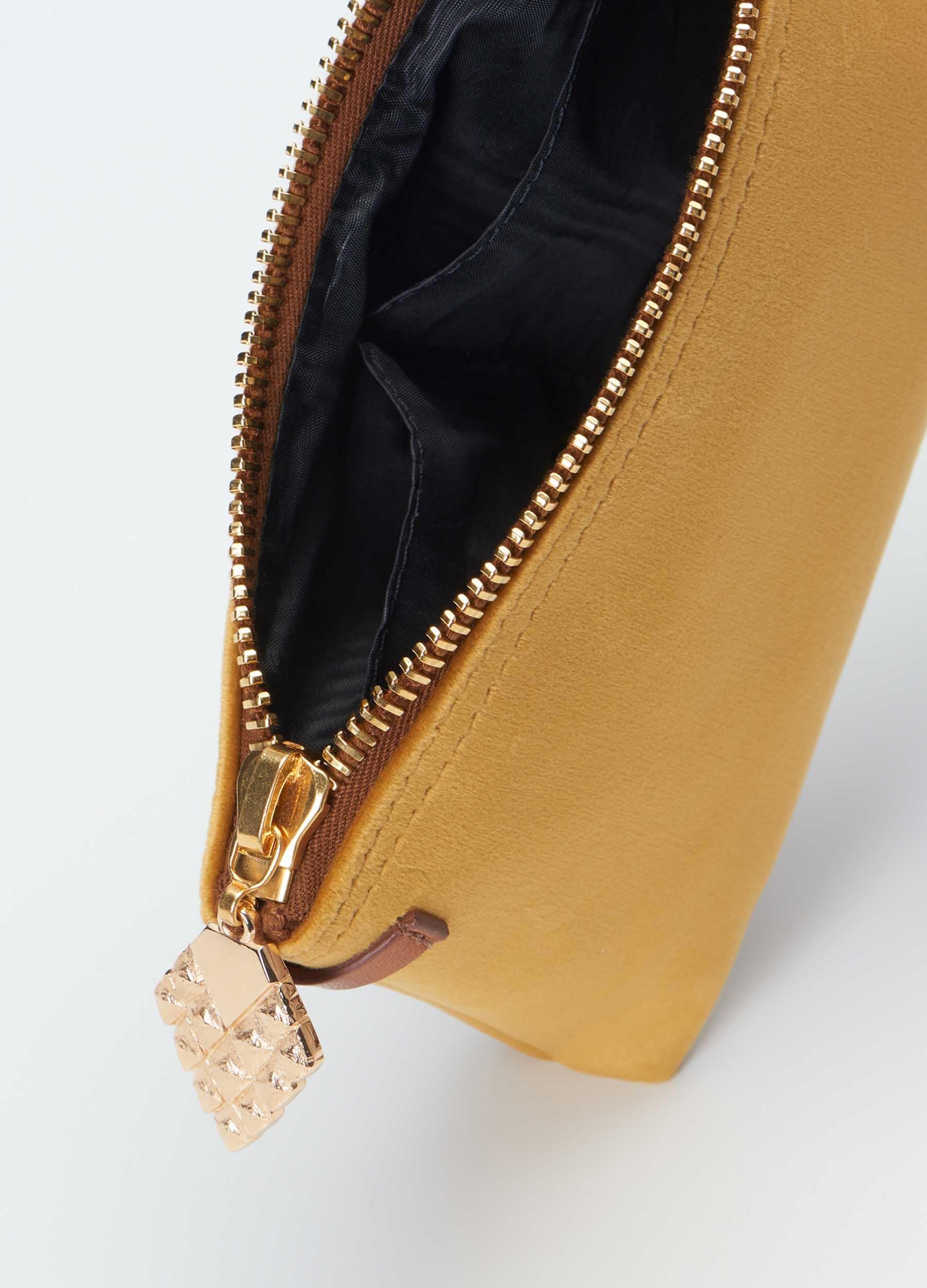 Vasu Pouch Yellow Velvet