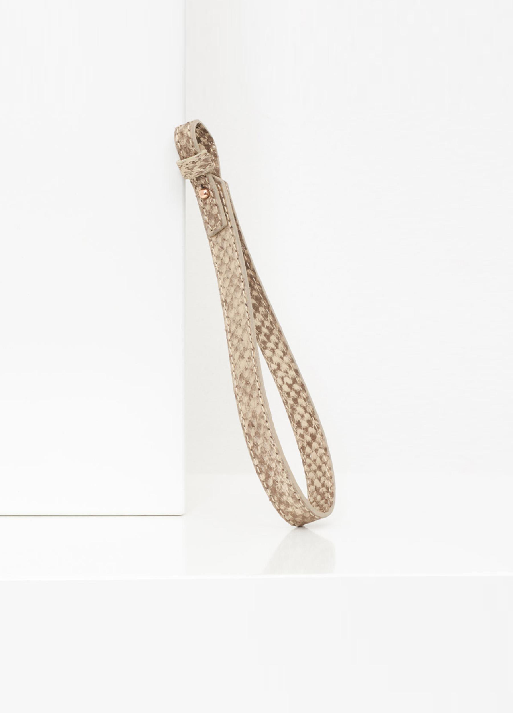 Rannelenkki/ avaimenperä - kulta lohennahka