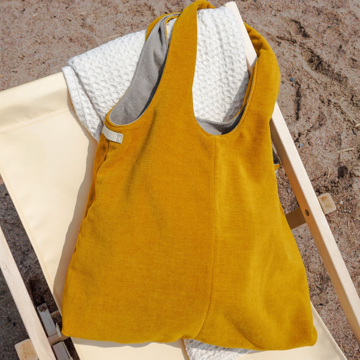 Rihma tote bag yellow velvet