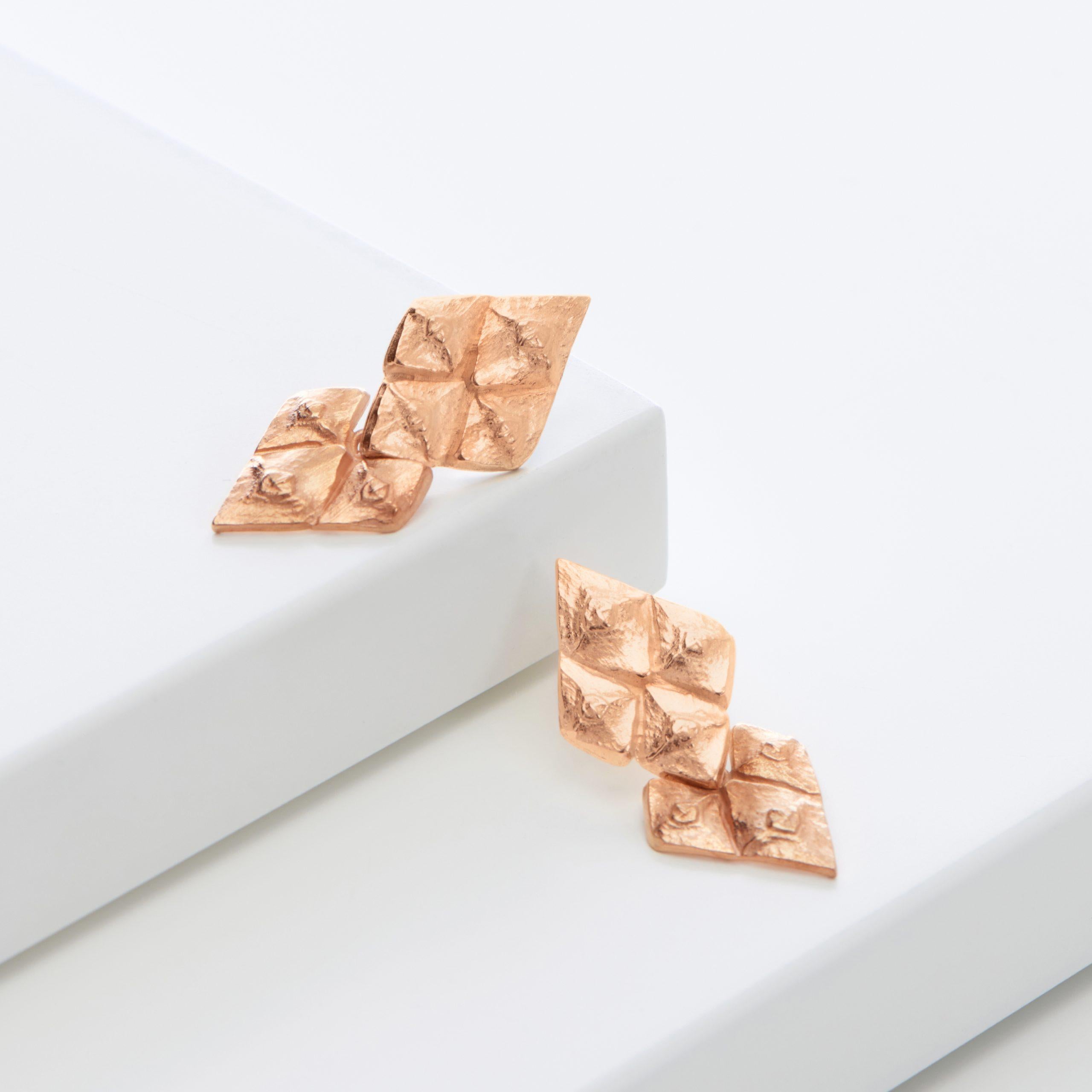 Pihka earrings small rose gold (sample)