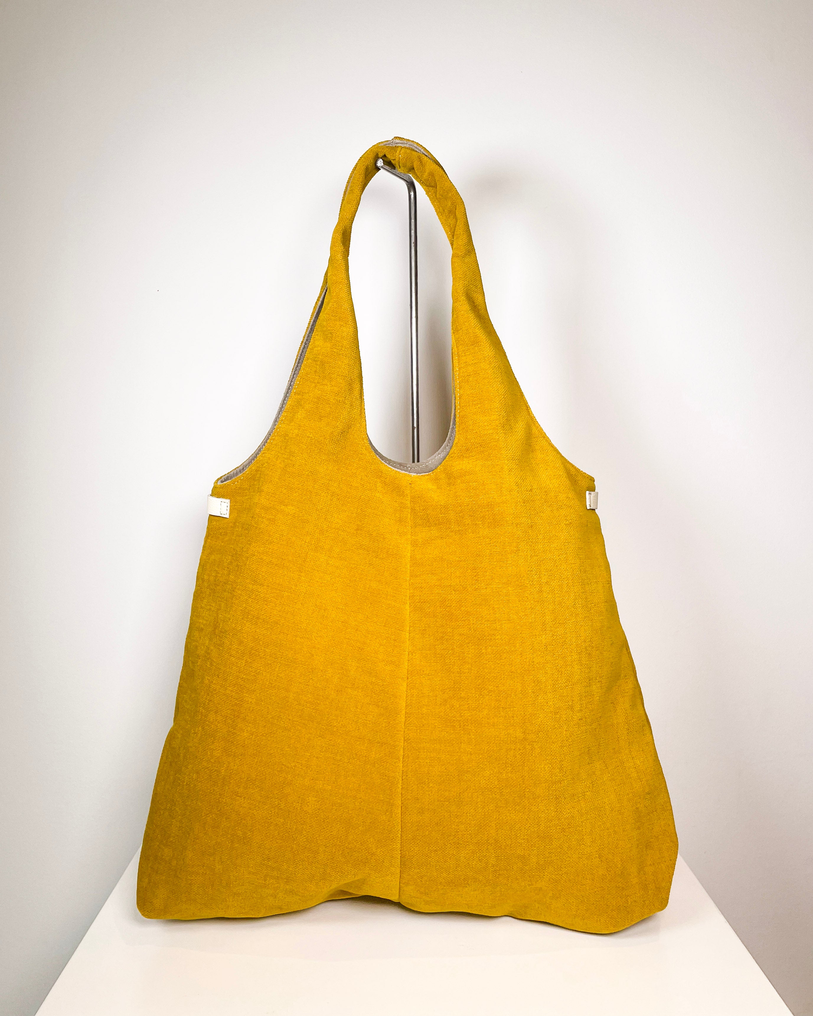 Rihma tote bag yellow velvet (sample) 