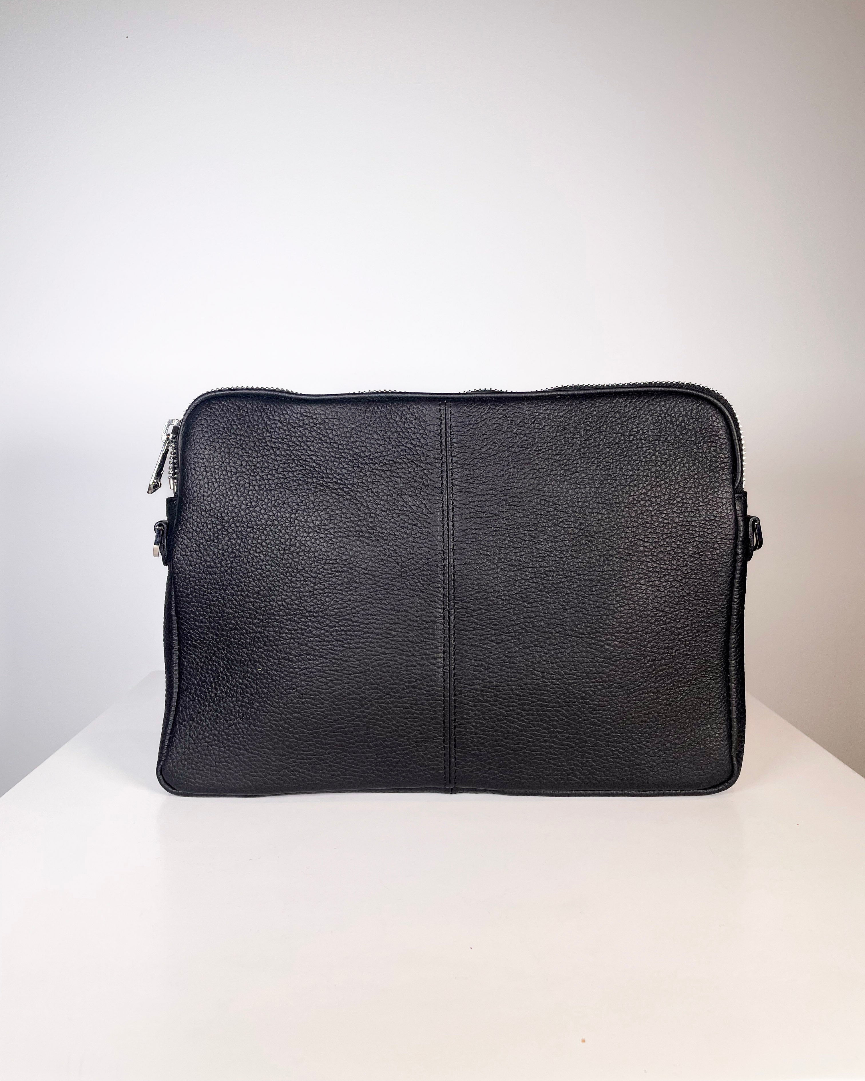 Rove leather laptop case black (sample)