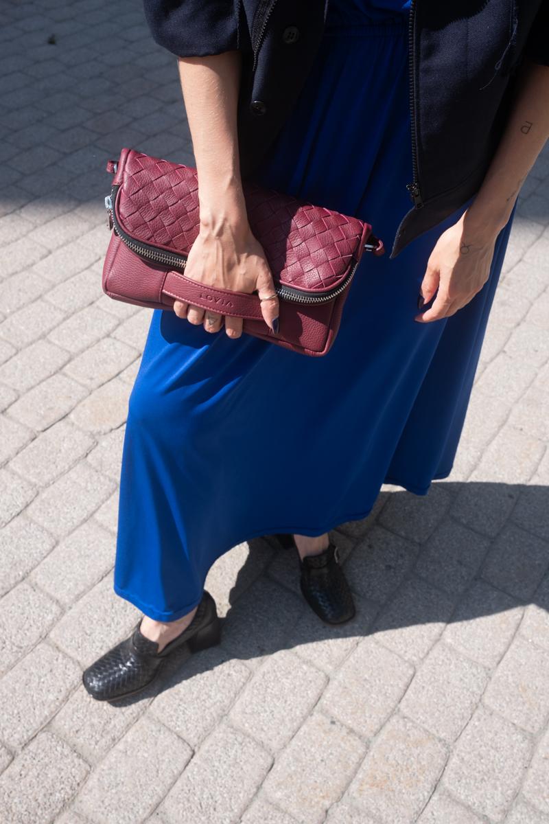 Aira crossbody-laukku viininpunainen