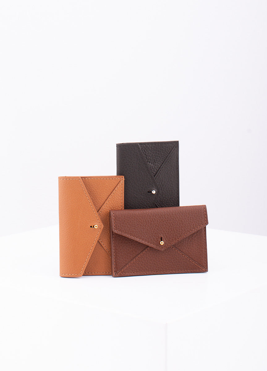 Kanto card holder brown