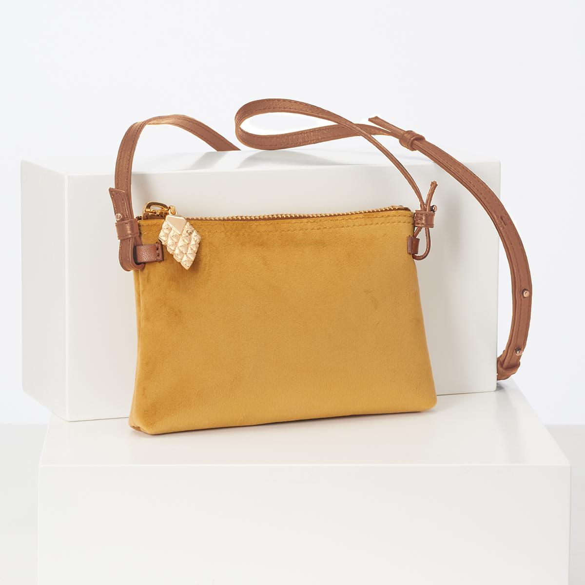 Vasu Pouch Yellow Velvet