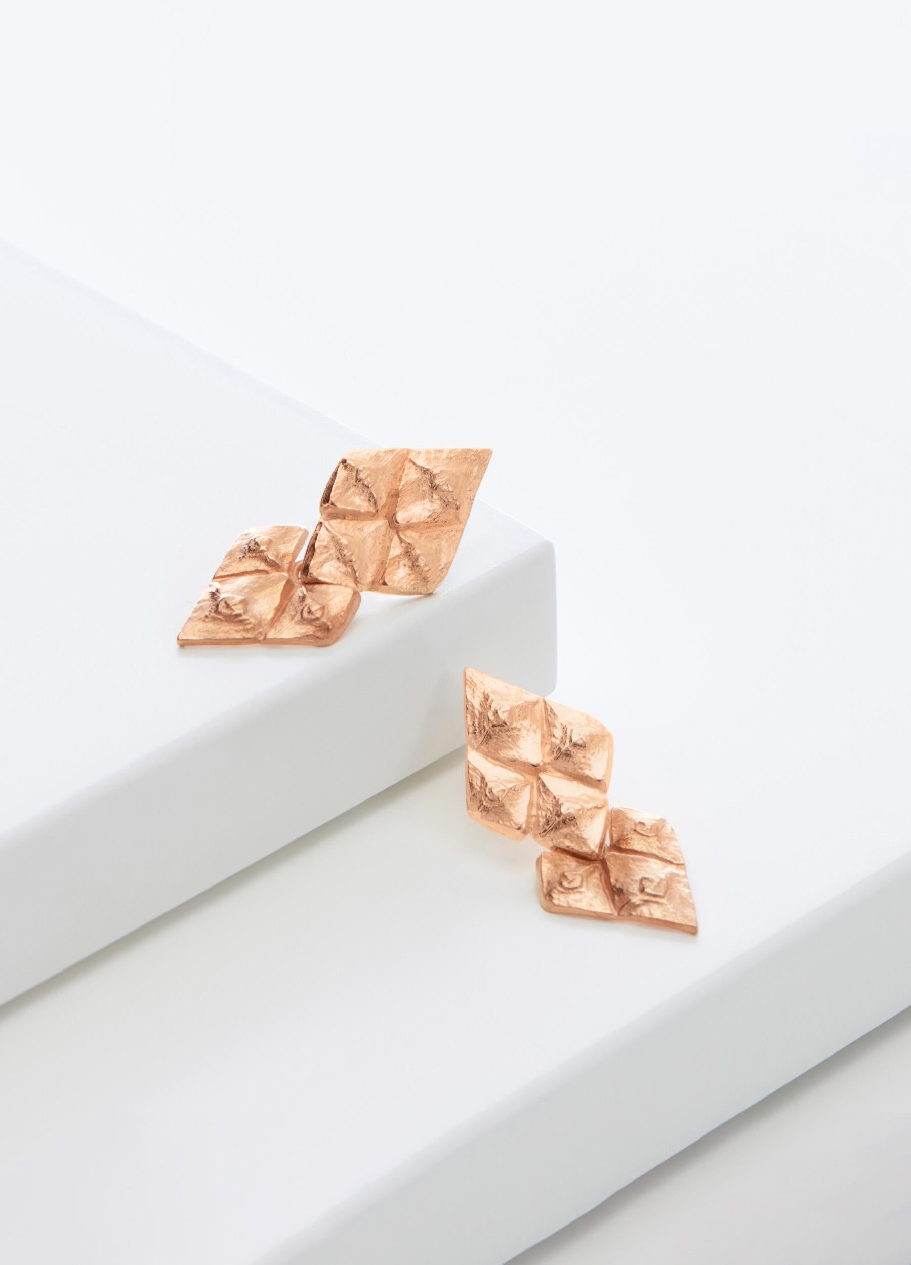 Pihka earrings small rose gold (sample)