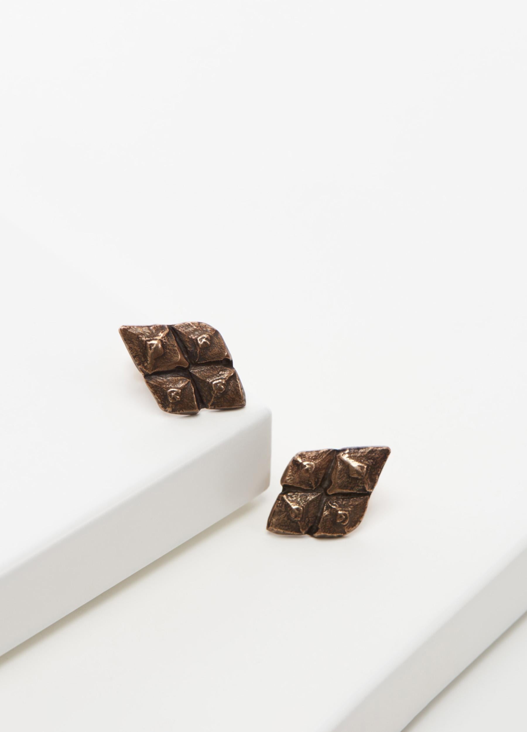 Pihka earrings small bronze (sample)