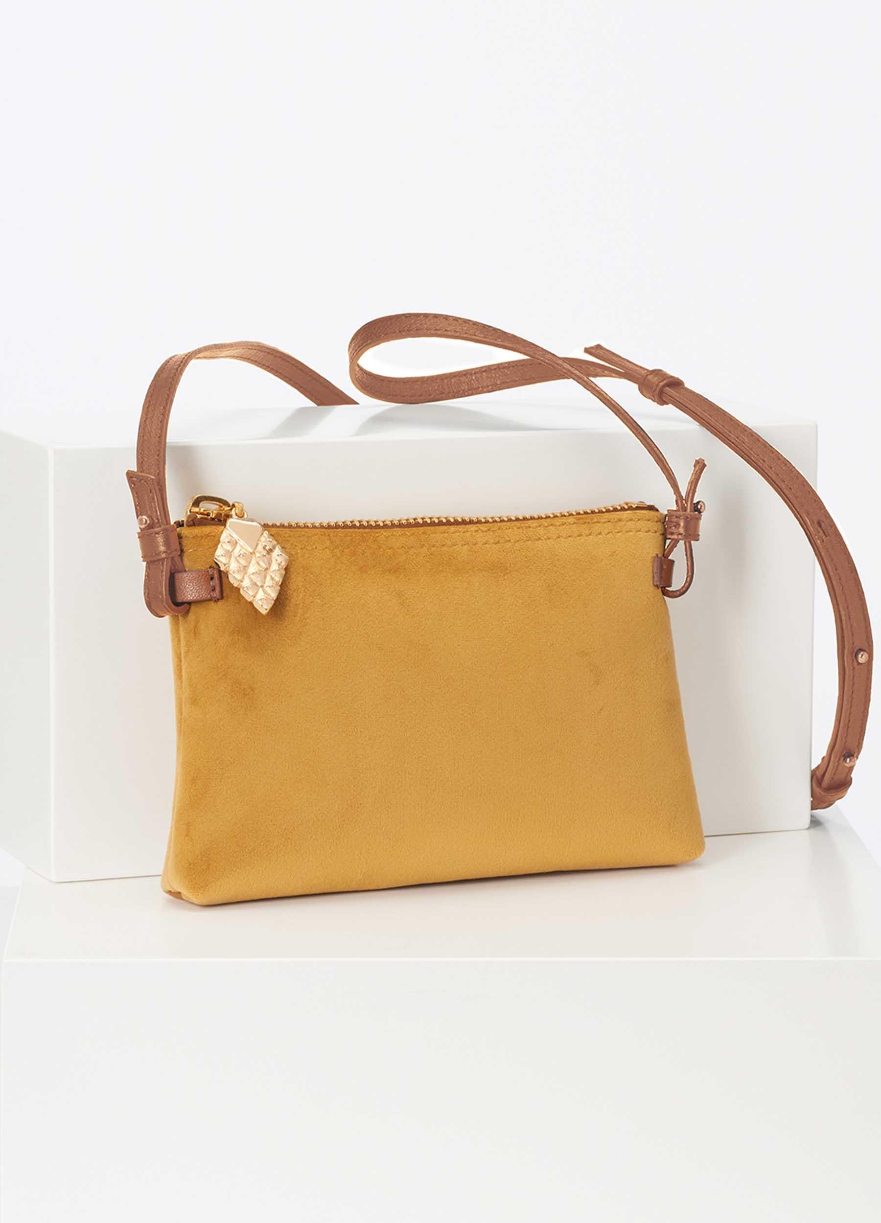 Vasu Pouch Yellow Velvet