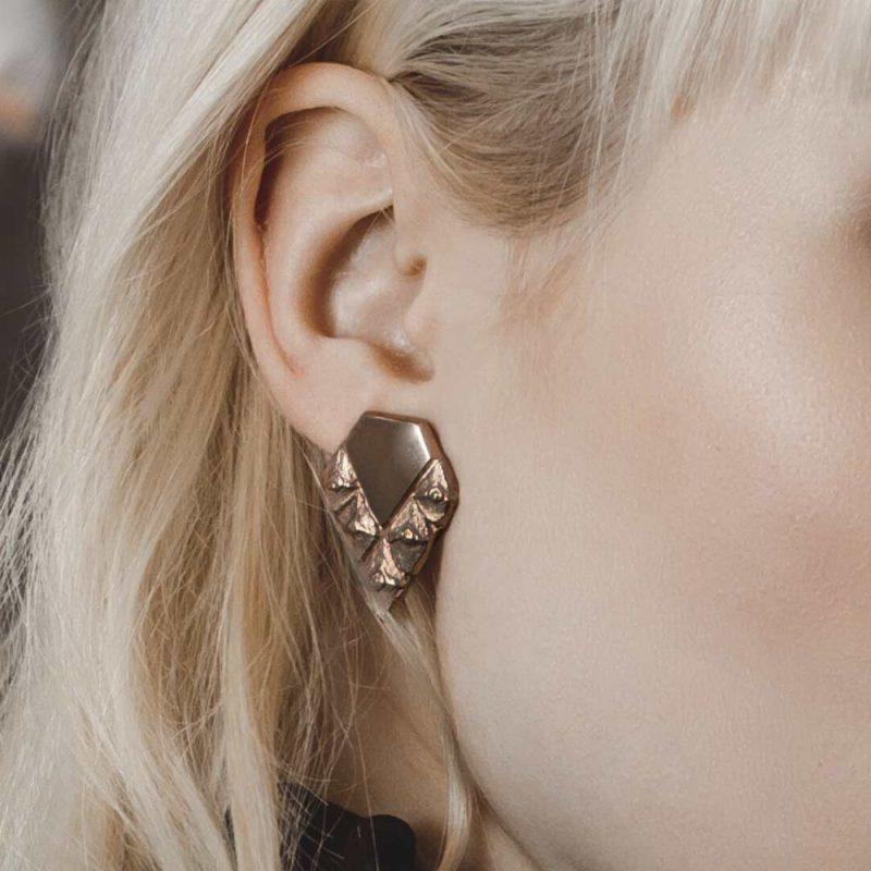 bronze earrings sustainable luxury