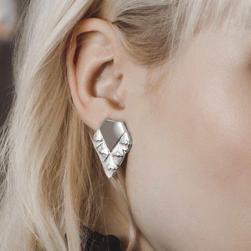 silver earrings sustainable luxury