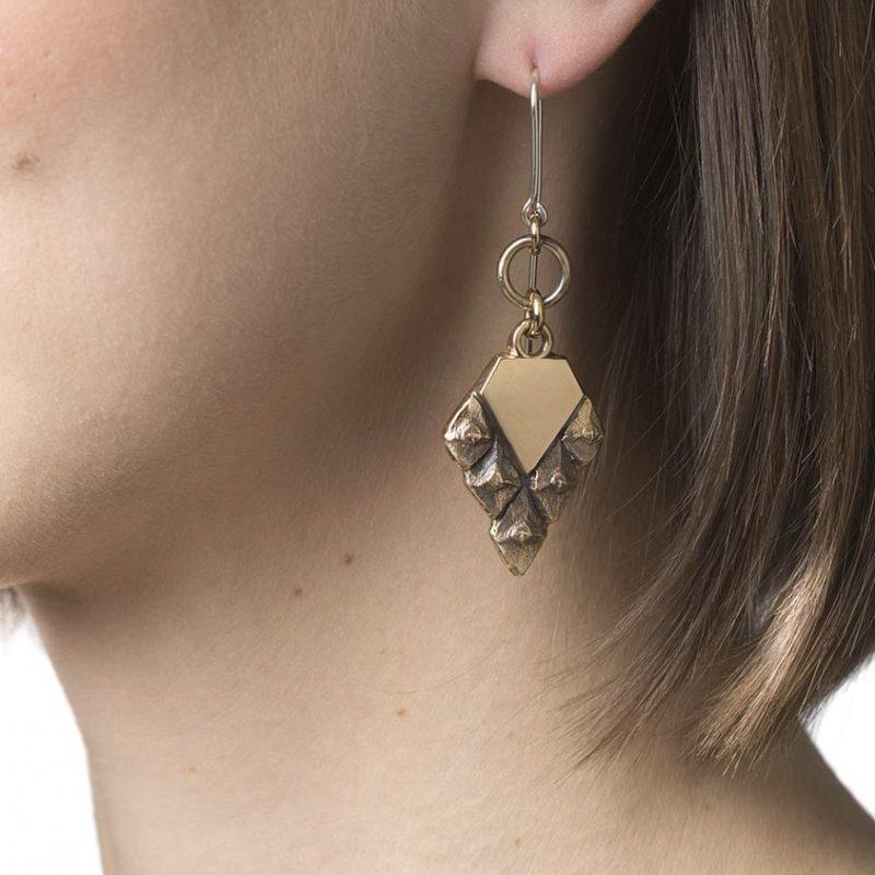 sustainable hook earrings bronze