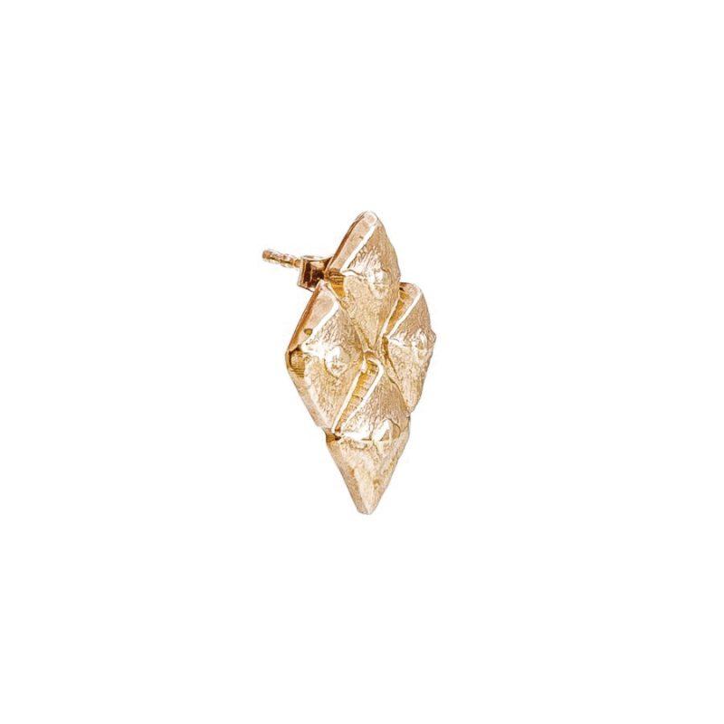 Sustainable jewellery small golden earrings
