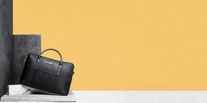 Men's sustainable luxury briefcase