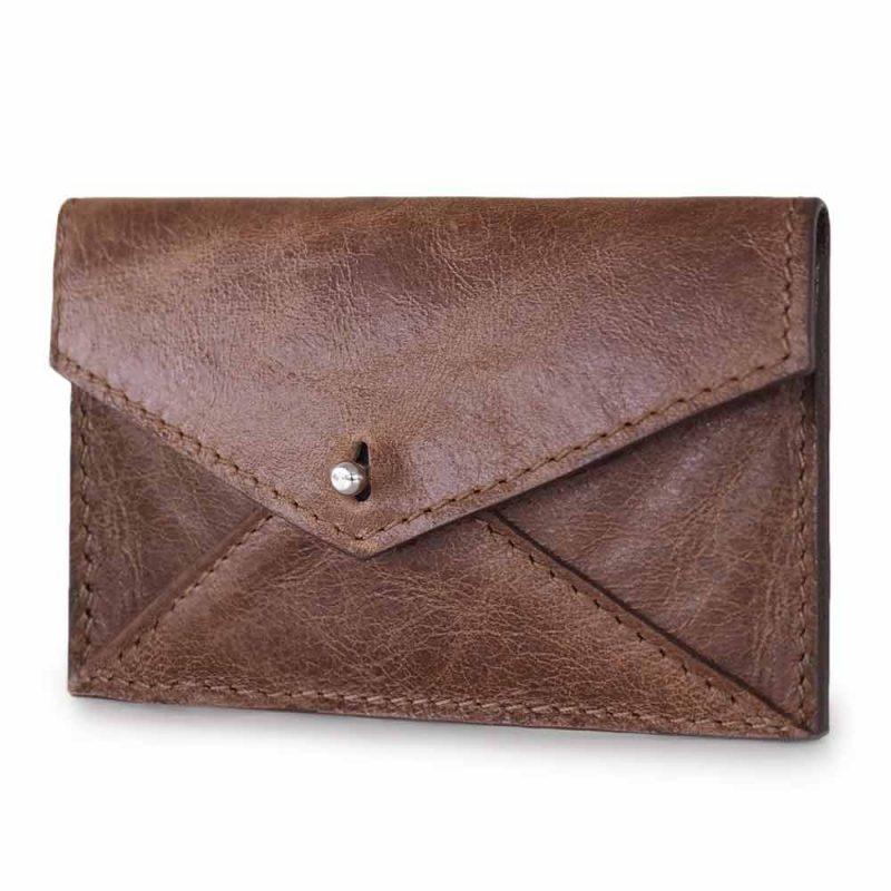 sustainable excess leather card holder